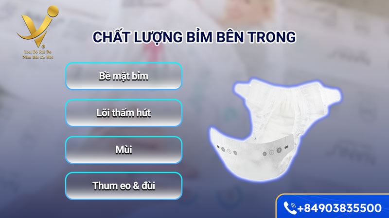 Chất lượng bỉm Nanu bên trong